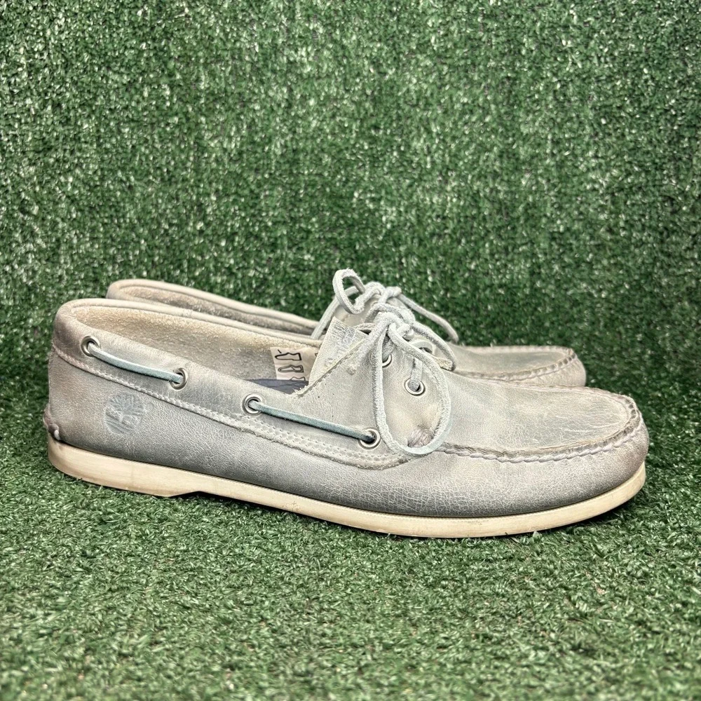 Timberland Classic 2-Eye Boat Leather Casual‎ Deck Shoe Sea Foam Green Mens 10.5